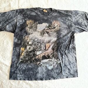 The Mountain Tie-Dye Train Graphic XL Tee